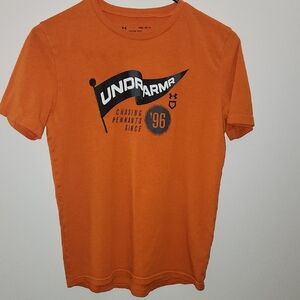 Youth Boys Under Armour Orange Graphic Tee